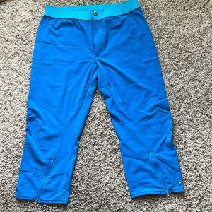 Nike teal/blue track capris